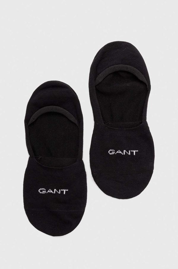 Gant Nogavice Gant 2-pack črna barva, 9960257