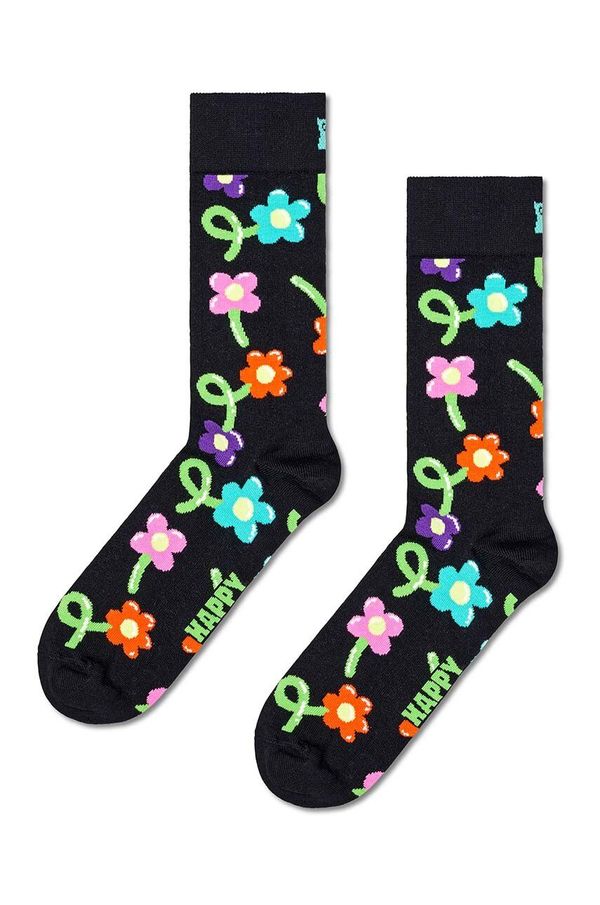 Happy Socks Nogavice Happy Socks Balloon Flower Sock črna barva, P001556