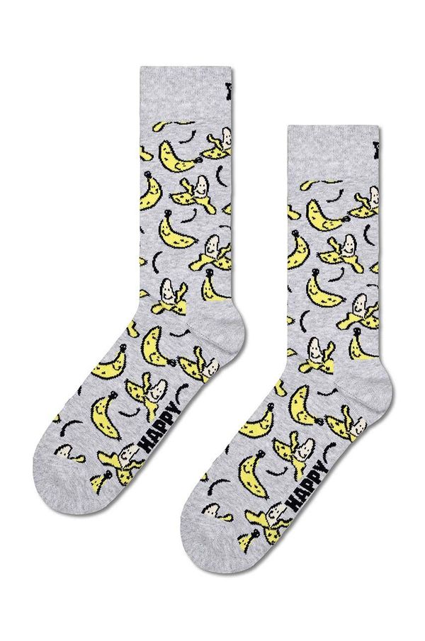 Happy Socks Nogavice Happy Socks Banana Sock siva barva