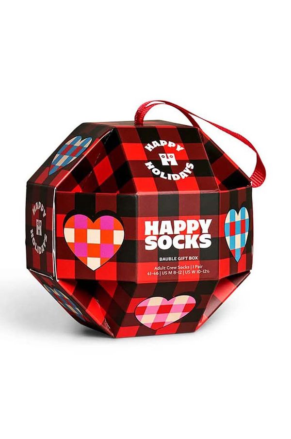 Happy Socks Nogavice Happy Socks Bauble Sock Gift Box rdeča barva