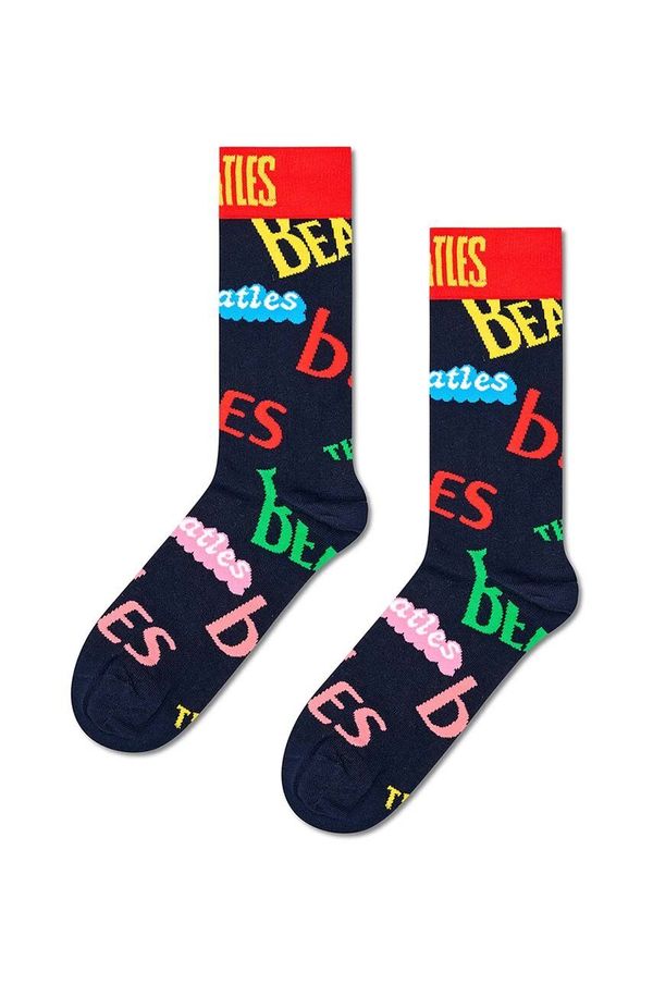 Happy Socks Nogavice Happy Socks Beatles In The Name Of Sock mornarsko modra barva, BEA01-6504