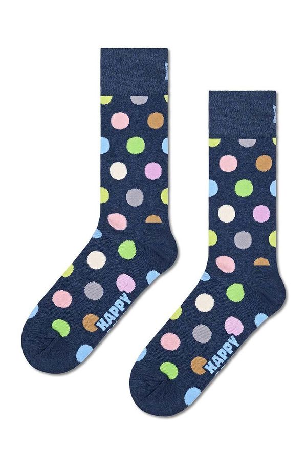 Happy Socks Nogavice Happy Socks Big Dot Sock mornarsko modra barva