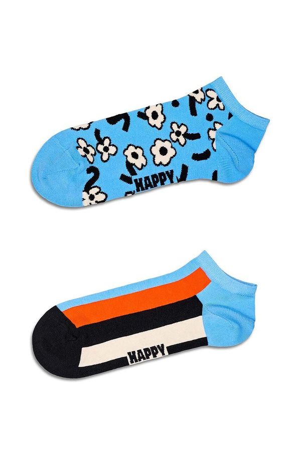Happy Socks Nogavice Happy Socks Blue Low Socks 2-pack