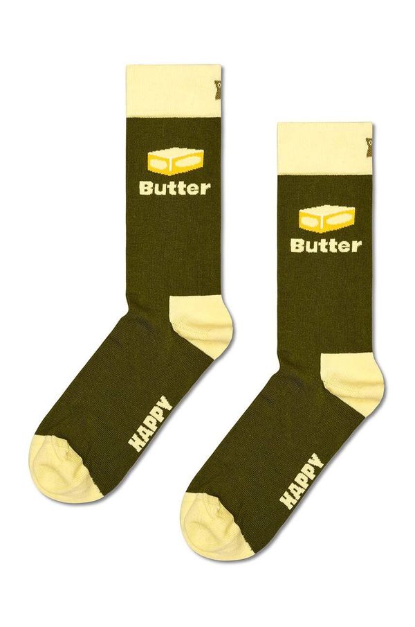 Happy Socks Nogavice Happy Socks Butter Sock zelena barva, P001580