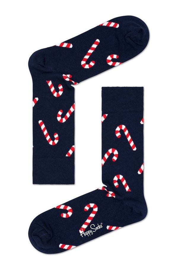 Happy Socks Nogavice Happy Socks Candy Cane Sock mornarsko modra barva