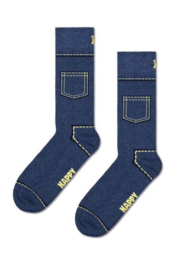 Happy Socks Nogavice Happy Socks Denim Sock mornarsko modra barva