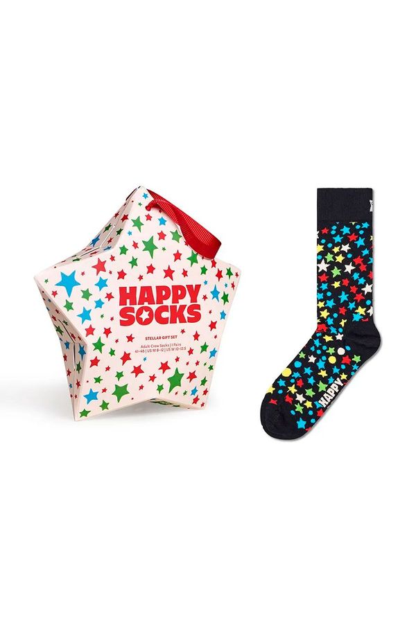 Happy Socks Nogavice Happy Socks GIFTBOX črna barva, P001734