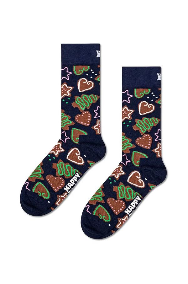 Happy Socks Nogavice Happy Socks Gingerbread Cookies mornarsko modra barva, P002055