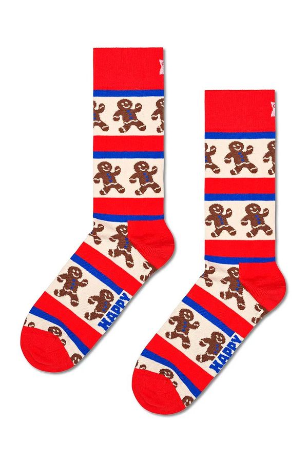 Happy Socks Nogavice Happy Socks Gingerbread Stripe rdeča barva, P002056