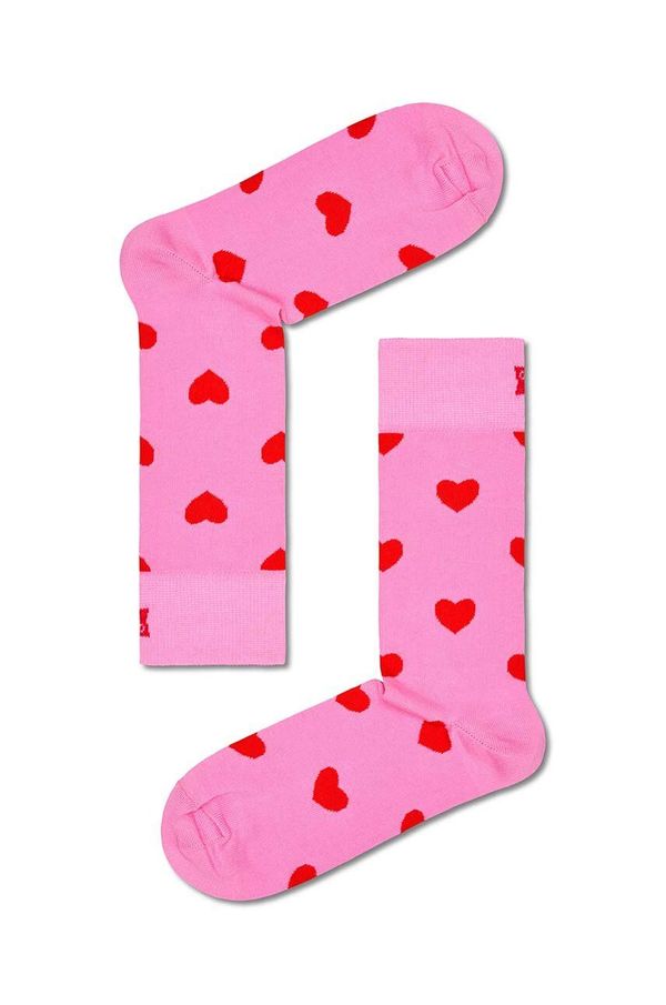 Happy Socks Nogavice Happy Socks Heart Sock roza barva