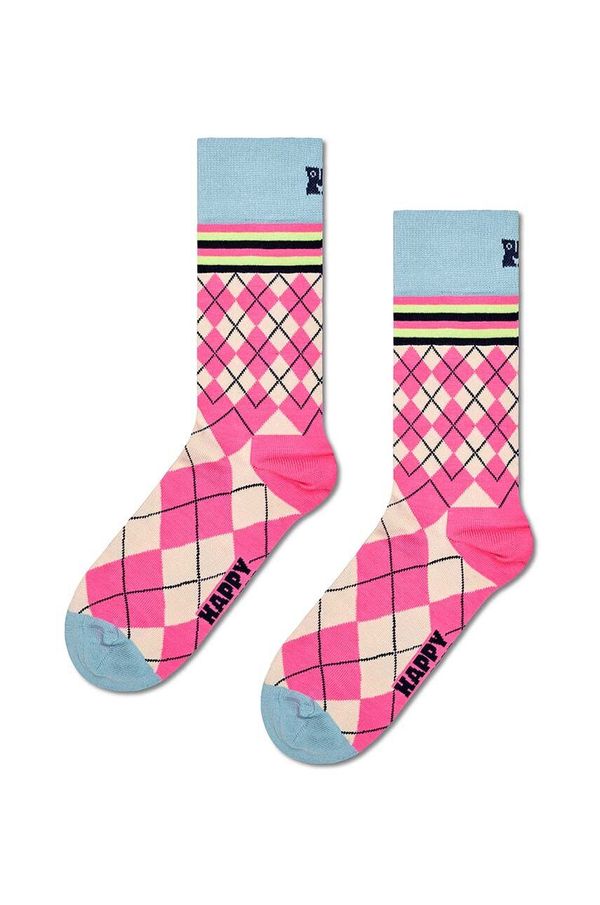 Happy Socks Nogavice Happy Socks Mixed Argyle Sock roza barva, P001872