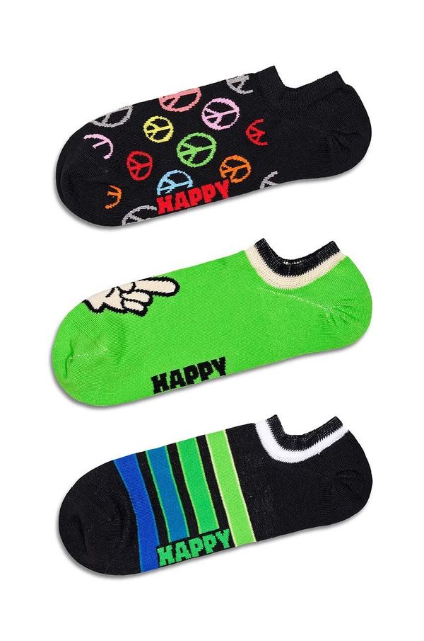Happy Socks Nogavice Happy Socks Peace No Show Socks 3-pack