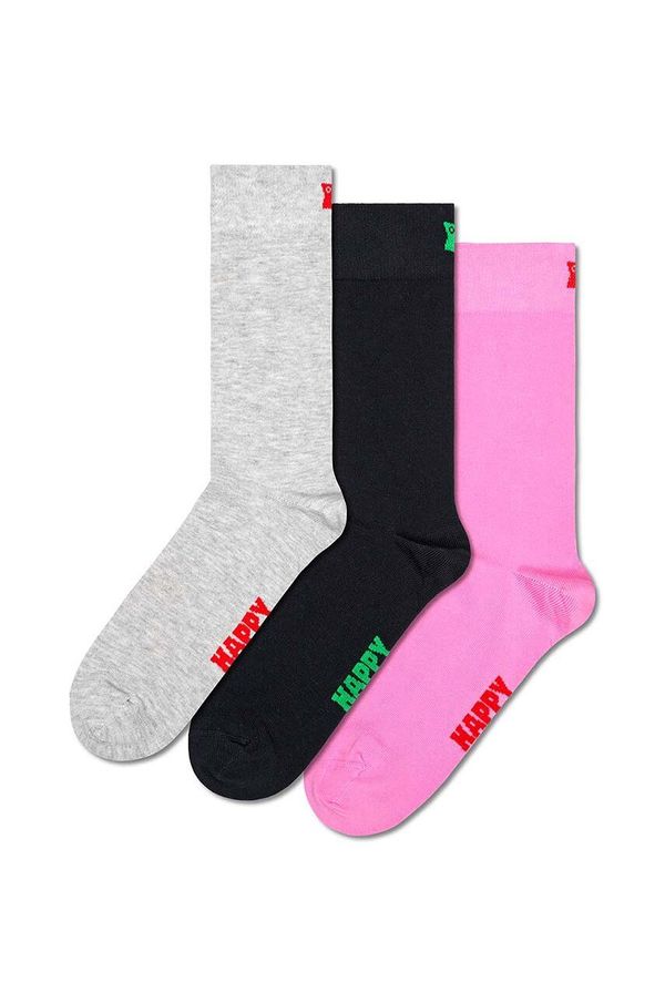 Happy Socks Nogavice Happy Socks Solid Socks 3-pack