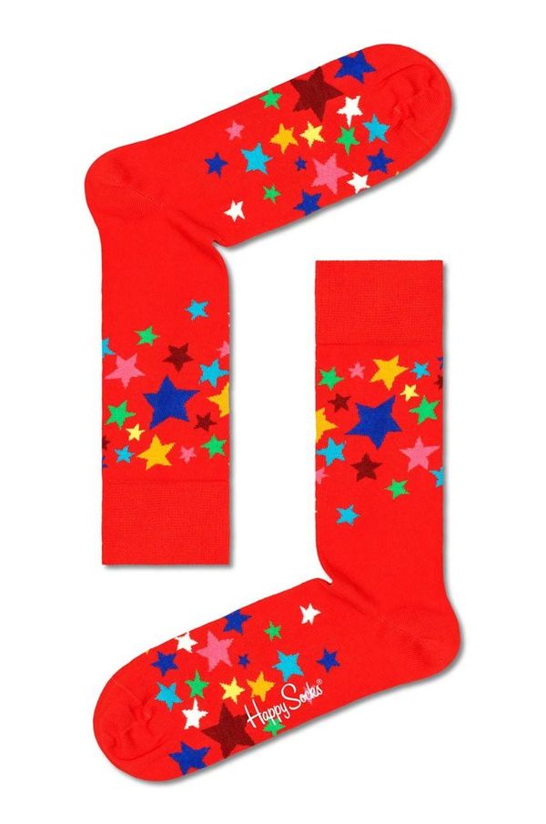 Happy Socks Nogavice Happy Socks Stars Sock rdeča barva