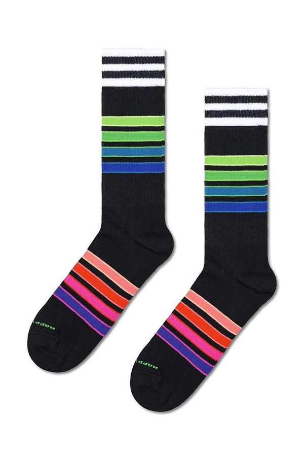 Happy Socks Nogavice Happy Socks Street Stripe Sneaker črna barva