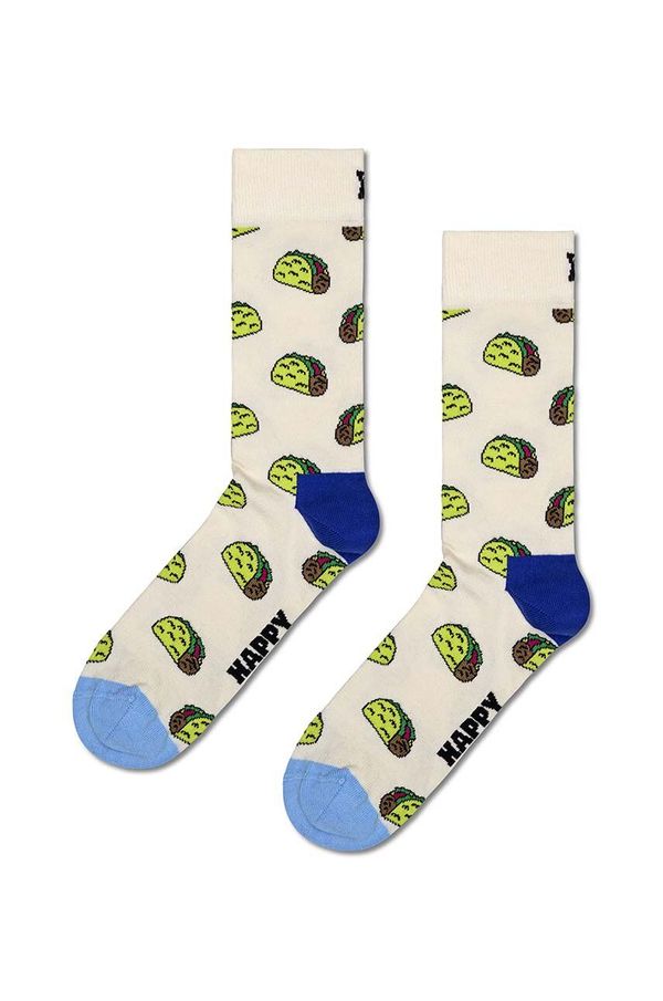 Happy Socks Nogavice Happy Socks Taco Sock bela barva