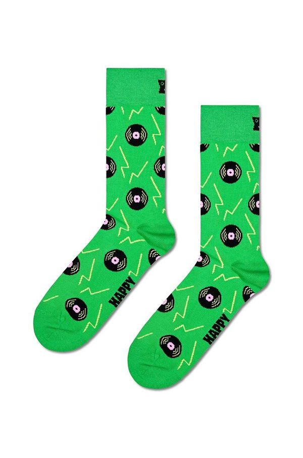 Happy Socks Nogavice Happy Socks Vinyl Green Sock zelena barva