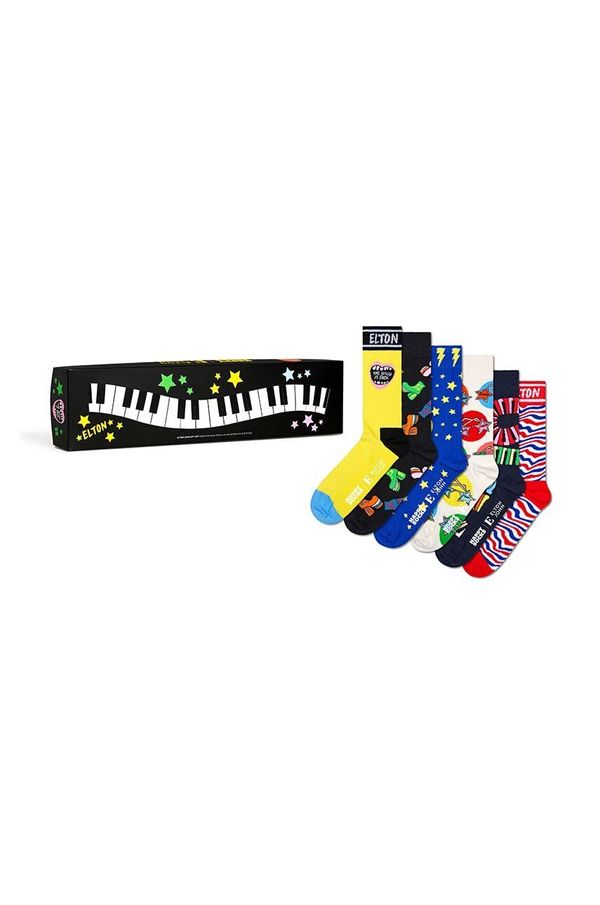 Happy Socks Nogavice Happy Socks x Elton John 6-pack Gift Box