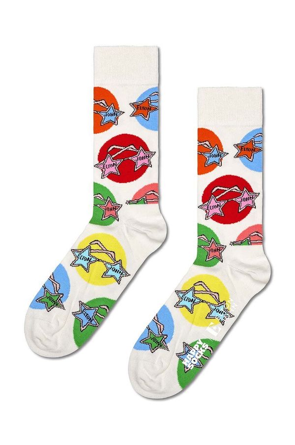 Happy Socks Nogavice Happy Socks x Elton John Glasses bež barva