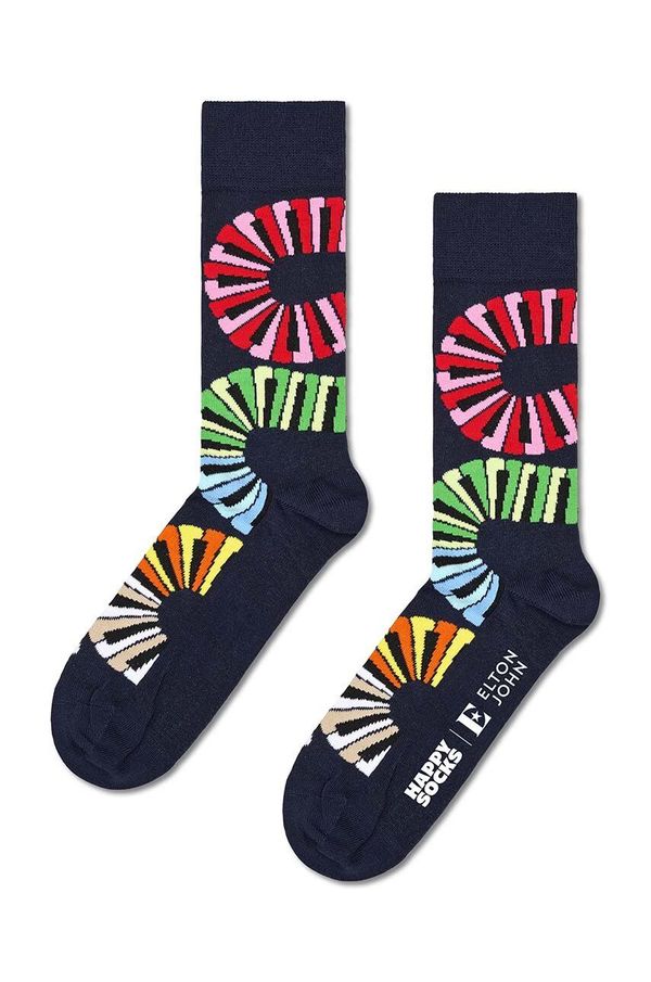 Happy Socks Nogavice Happy Socks x Elton John Piano Notes mornarsko modra barva