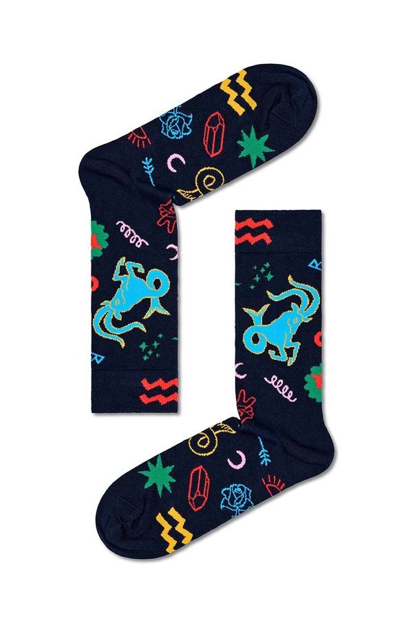 Happy Socks Nogavice Happy Socks Zodiac Capricorn mornarsko modra barva