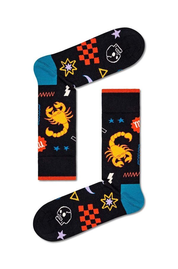 Happy Socks Nogavice Happy Socks Zodiac Scorpio črna barva