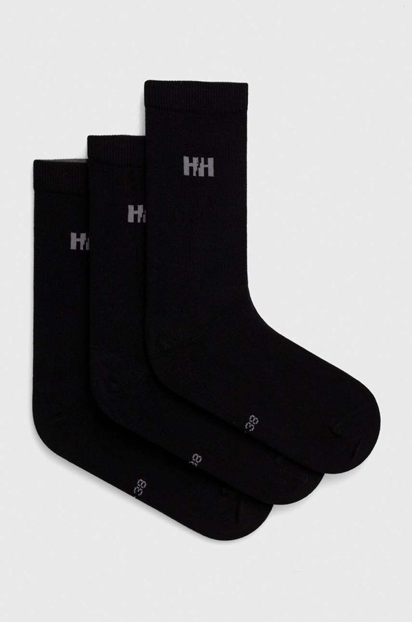 Helly Hansen Nogavice Helly Hansen 3-pack črna barva