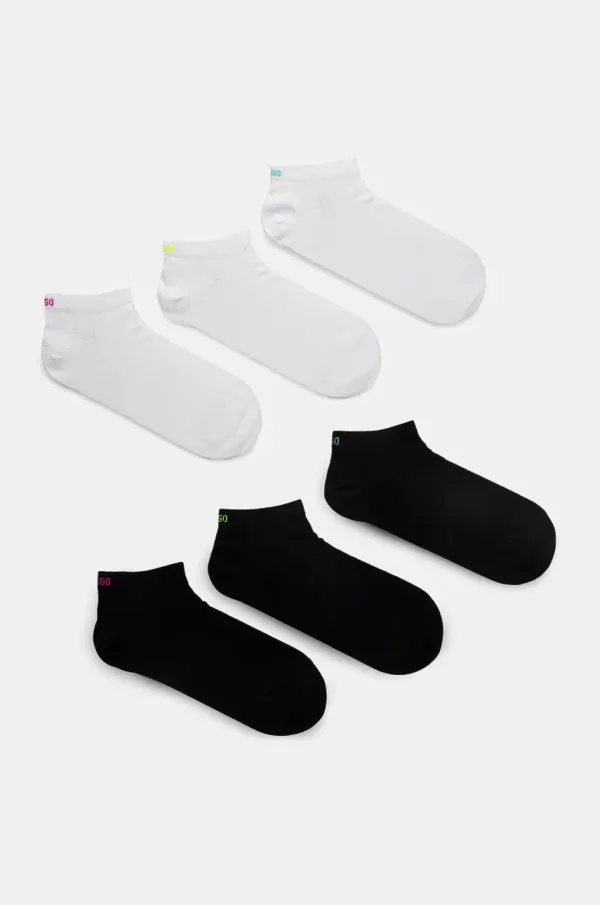 HUGO Nogavice HUGO 6-pack moške, bela barva, 50516395