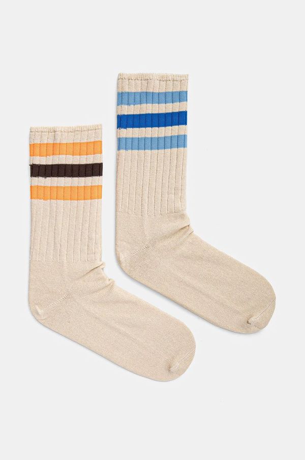 adidas Originals Nogavice iz lanene mešanice adidas Originals 2-pack bež barva, JC8625