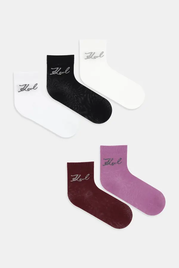 Karl Lagerfeld Nogavice Karl Lagerfeld 5-pack K/SIGNATURE