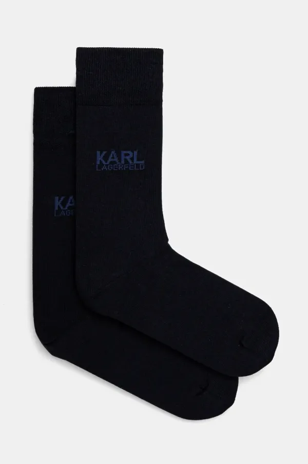 Karl Lagerfeld Nogavice Karl Lagerfeld moške, mornarsko modra barva, 544102.805510