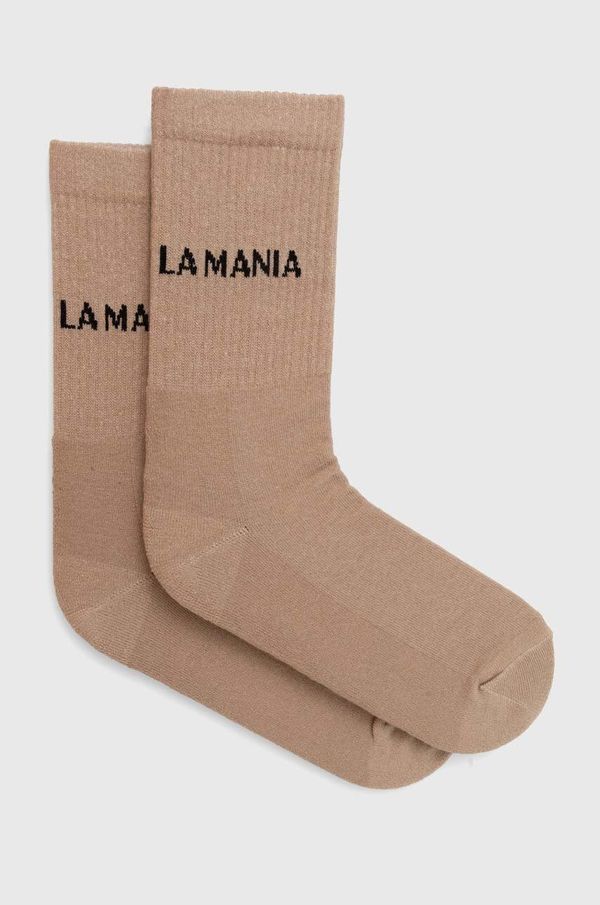 La Mania Nogavice La Mania ženske, bež barva, SOCKS.2