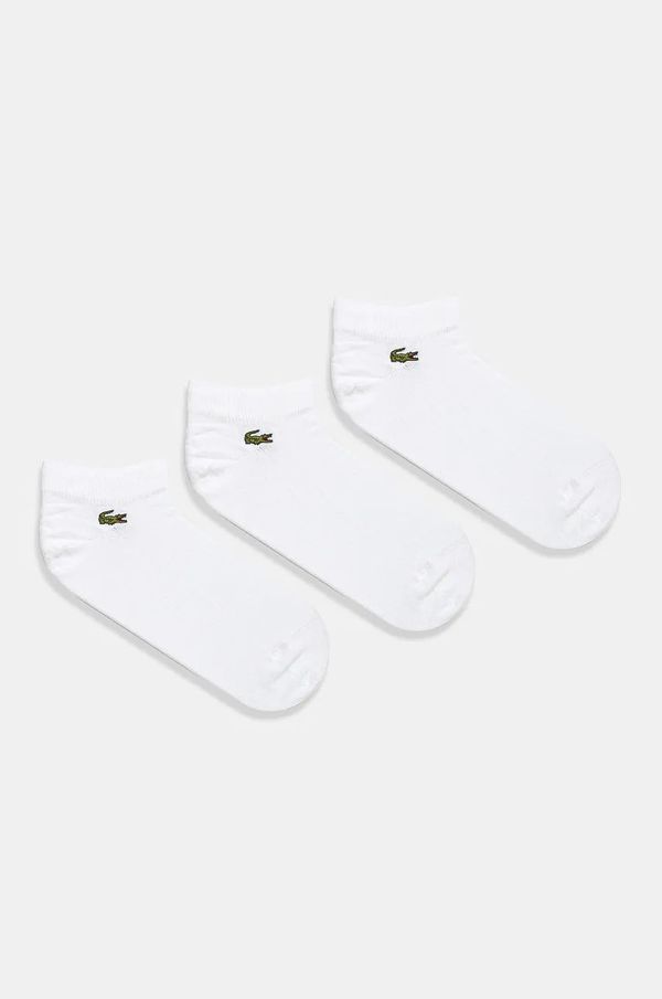 Lacoste Nogavice Lacoste 3-pack bela barva, RA2917