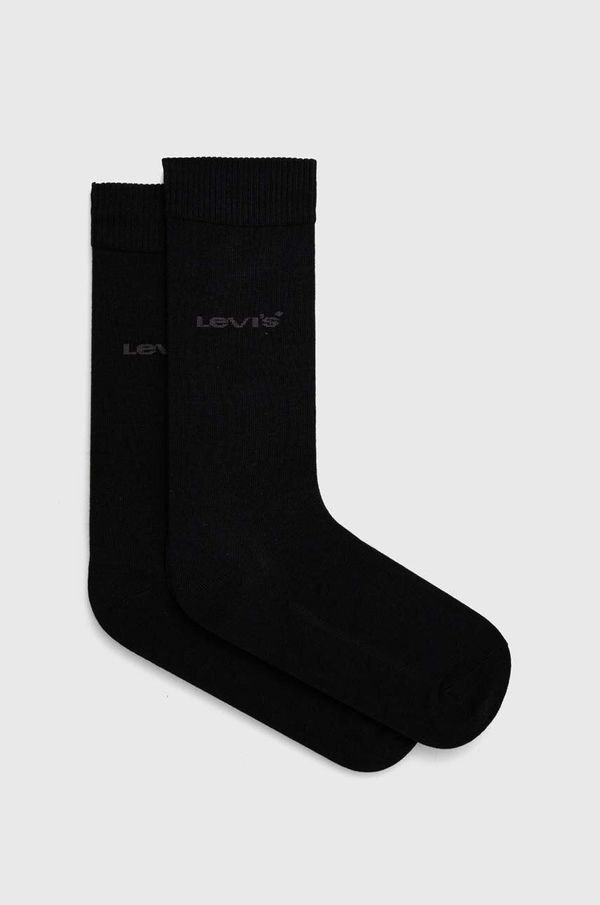 Levi's Nogavice Levi's 2-pack črna barva