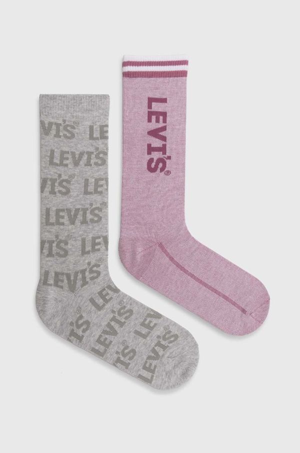 Levi's Nogavice Levi's 2-pack roza barva