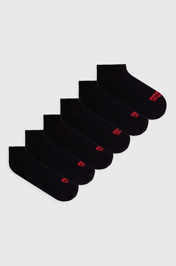 Levi's Nogavice Levi's 6-pack črna barva