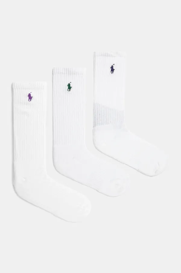 Polo Ralph Lauren Nogavice Polo Ralph Lauren 3-pack moške, bela barva, 449958095