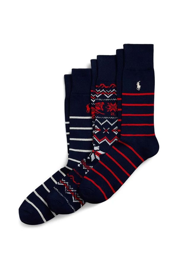 Polo Ralph Lauren Nogavice Polo Ralph Lauren 3-pack moške, siva barva, 449958864