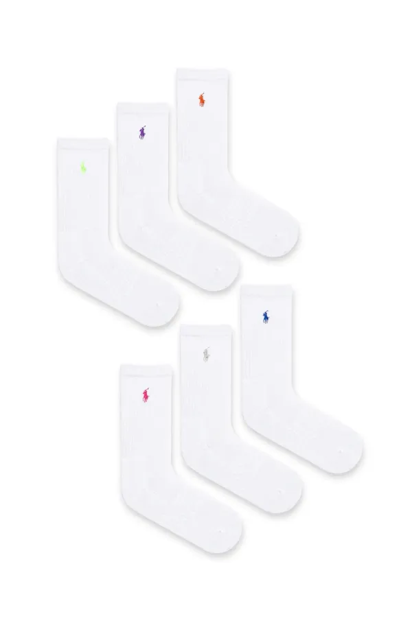 Polo Ralph Lauren Nogavice Polo Ralph Lauren 6-pack ženske, bela barva, 455972889