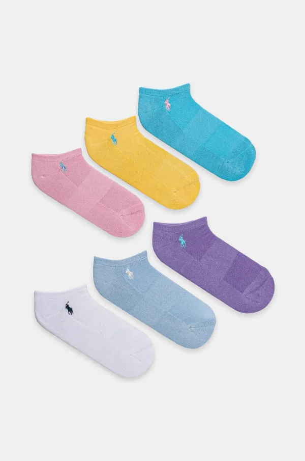 Polo Ralph Lauren Nogavice Polo Ralph Lauren 6-pack ženske, roza barva, 455942810