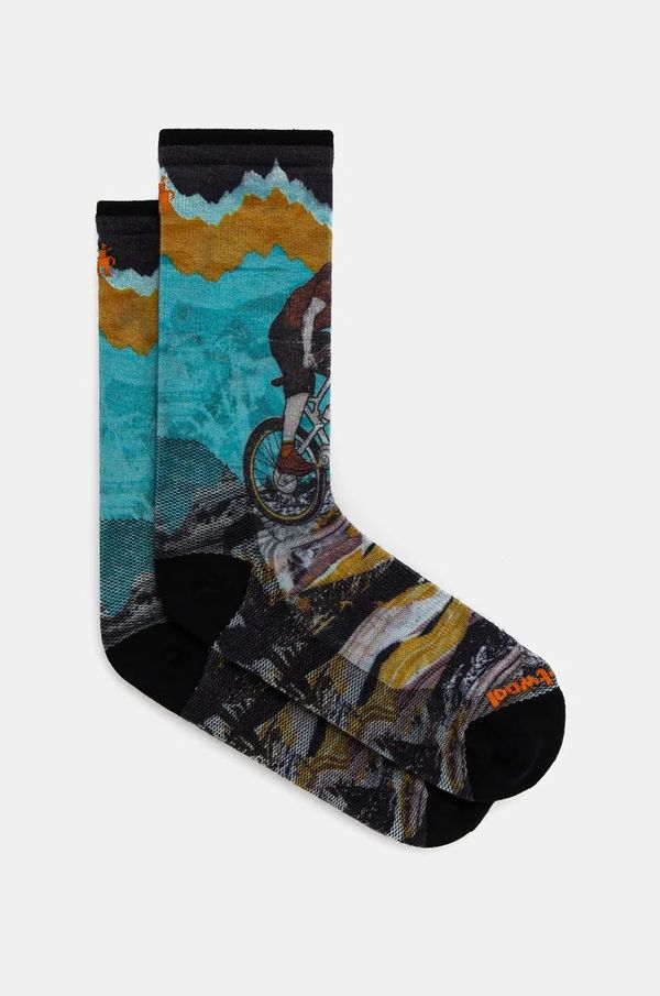 Smartwool Nogavice Smartwool Bike Zero Cushion Wolf Print SW001968