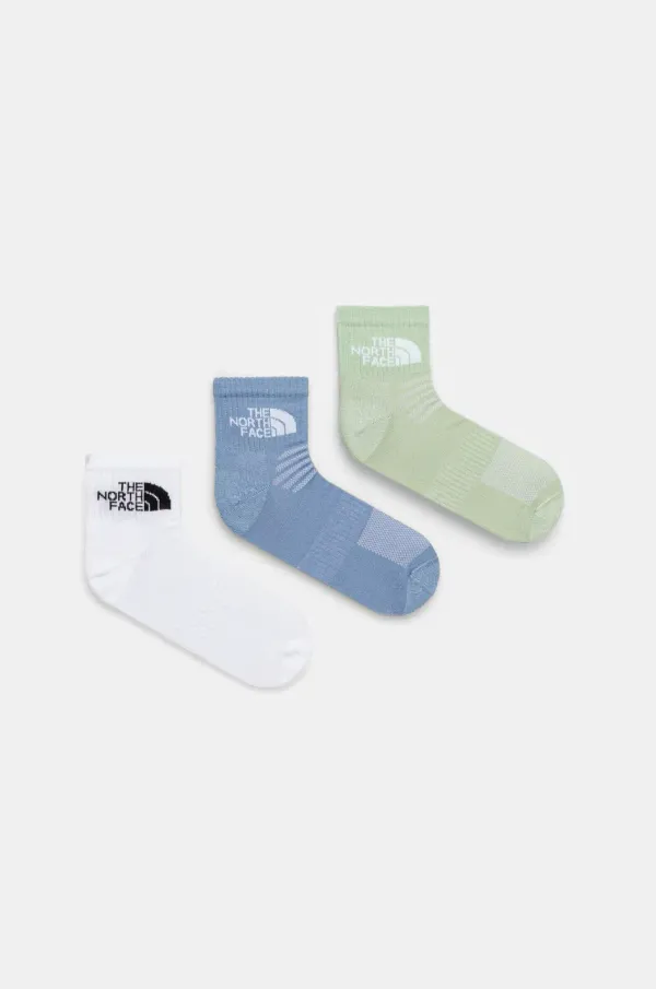 The North Face Nogavice The North Face Sport Cush 3-pack ženske, bela barva, NF0A882G0OD1