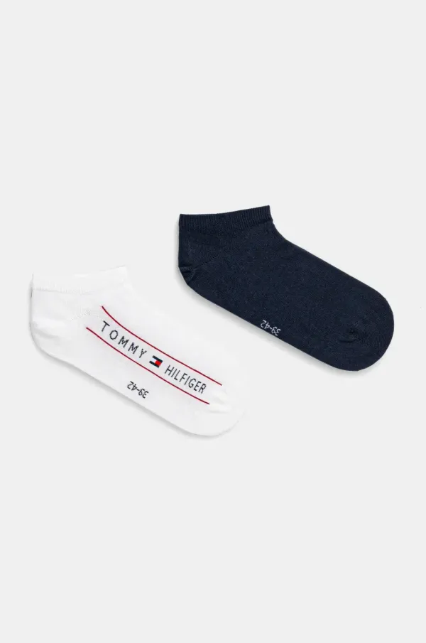 Tommy Hilfiger Nogavice Tommy Hilfiger 2-pack moške, bela barva, 701232933