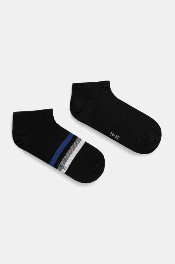 Tommy Hilfiger Nogavice Tommy Hilfiger 2-pack moške, črna barva, 701232467