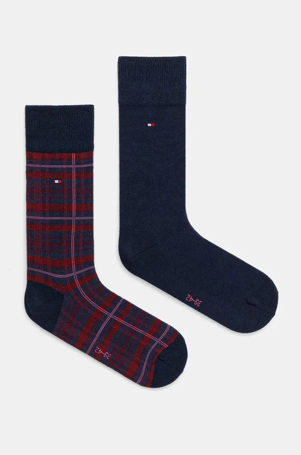 Tommy Hilfiger Nogavice Tommy Hilfiger 2-pack moške, mornarsko modra barva, 701229844