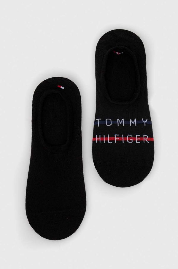 Tommy Hilfiger Nogavice Tommy Hilfiger 2-pack moški, črna barva