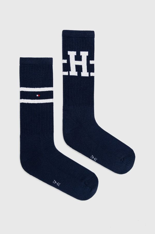 Tommy Hilfiger Nogavice Tommy Hilfiger 2-pack moški, mornarsko modra barva