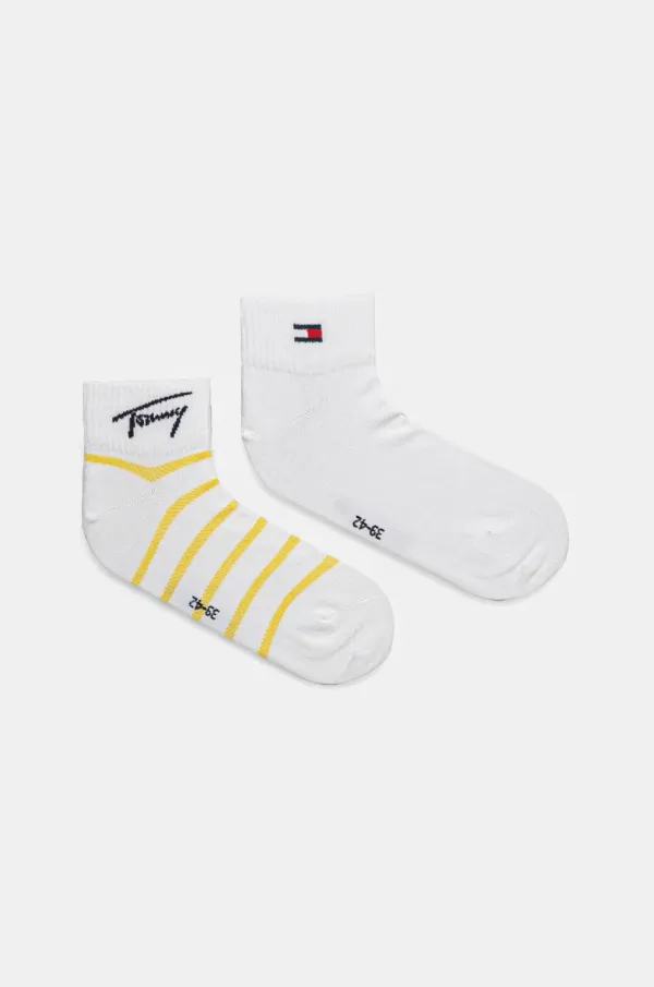 Tommy Jeans Nogavice Tommy Jeans 2-pack rumena barva, 701232730