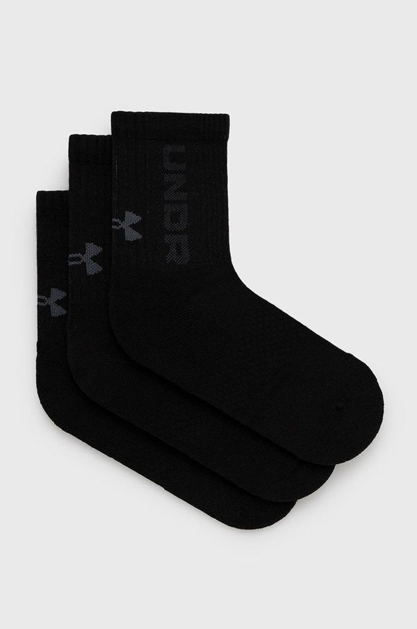 Under Armour Nogavice Under Armour 3-pack črna barva, 1373084