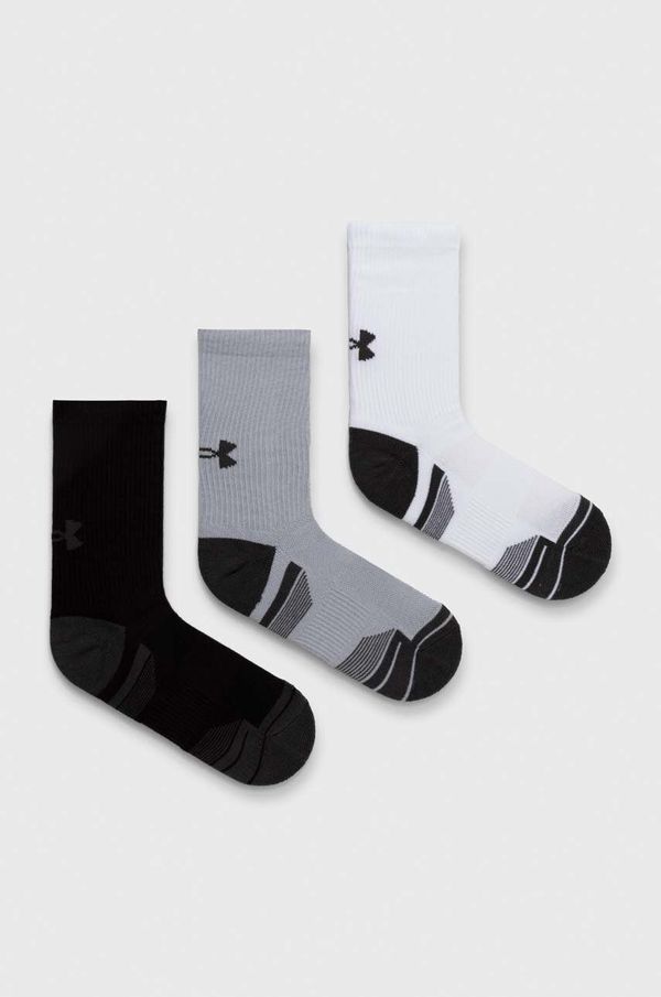 Under Armour Nogavice Under Armour 3-pack moški, siva barva